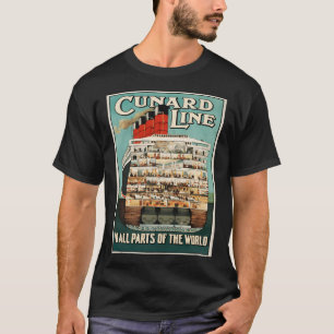 Cunard Line Vintage Travel T-Shirt
