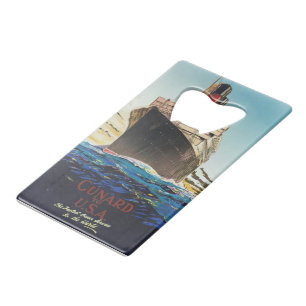 CUNARD OCEAN LINER AQUITANIA CREDIT CARD BOTTLE OPENER