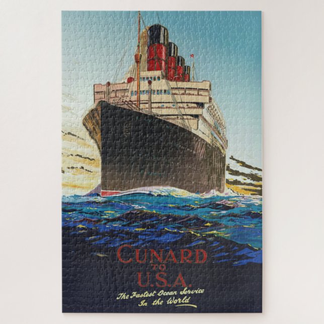 CUNARD OCEAN LINER AQUITANIA JIGSAW PUZZLE (Vertical)