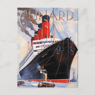 CUNARD OCEAN LINER AQUITANIA POSTCARD