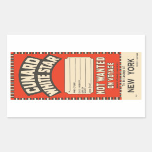 Cunard White Star (to New York) Sticker