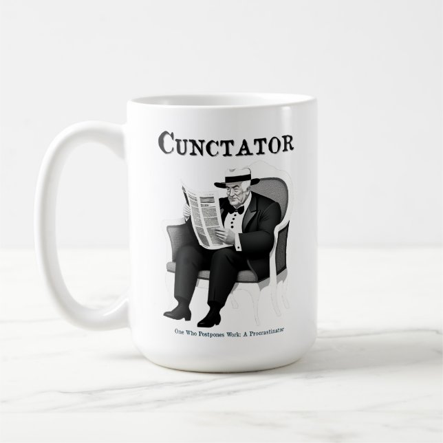 Cunctator - Procrastinator's Coffee Mug (Left)