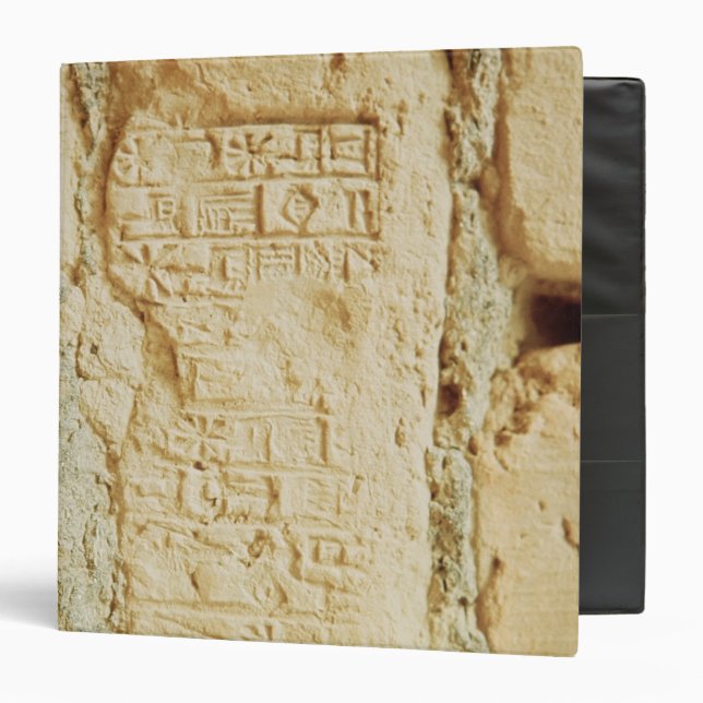 Cuneiform script on a palace wall binder (Front/Inside)