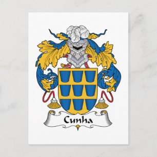 Cunha Family Crest Postcard