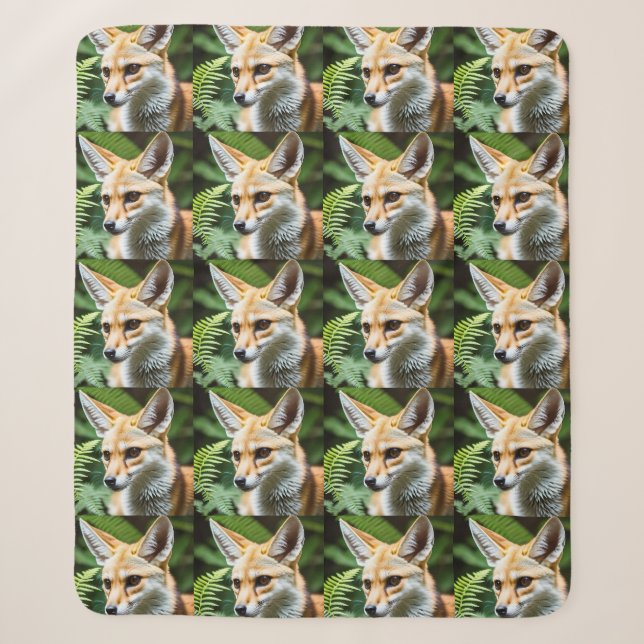 Cunning Fennec Fox, Sherpa Blanket (Front)