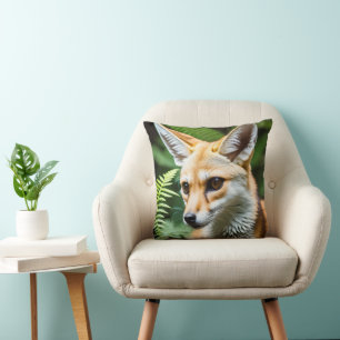 Cunning Fennec Fox, Throw Pillow