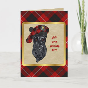 Cunningham Badge & Tartan Personalized Card