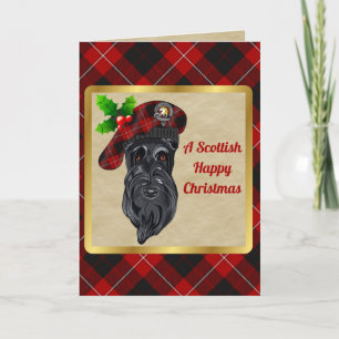 Cunningham Badge & Tartan Personalized Xmas Card