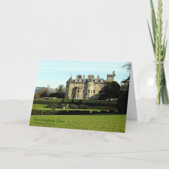 Cunningham Clan Castle Return Addy Note Card (Front)
