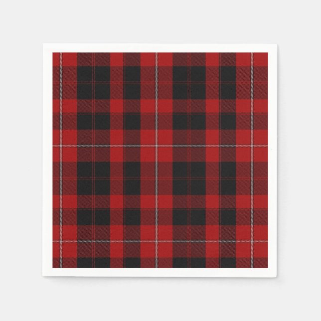 Cunningham Clan Tartan Plaid Paper Napkins (Front)