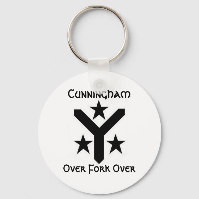 Cunningham Over Fork Over Keychain (Front)