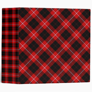 Cunningham Tartan Red Black Plaid Binder
