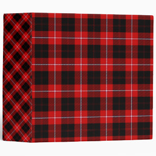 Cunningham Tartan Red Black Plaid Binder