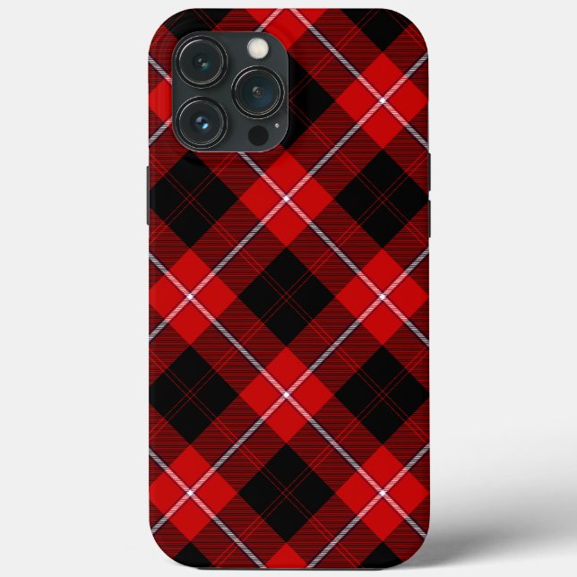 Cunningham Tartan Red Black Plaid Case-Mate iPhone Case (Back)