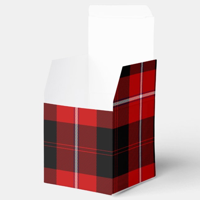 Cunningham Tartan Red Black Plaid Favor Box (Opened)