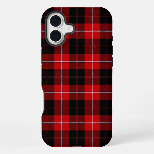 Cunningham Tartan Red Black Plaid iPhone Case (Back)