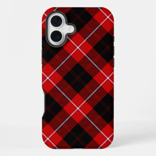 Cunningham Tartan Red Black Plaid iPhone 16 Plus Case