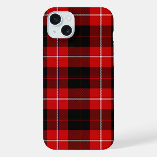 Cunningham Tartan Red Black Plaid iPhone 15 Plus Case