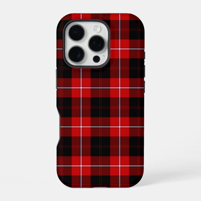 Cunningham Tartan Red Black Plaid iPhone Case (Back)