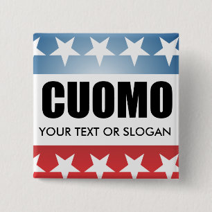 CUOMO 2010 2 INCH SQUARE BUTTON