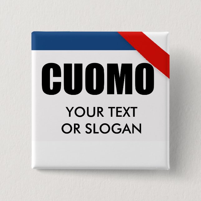 CUOMO 2010 2 INCH SQUARE BUTTON (Front)