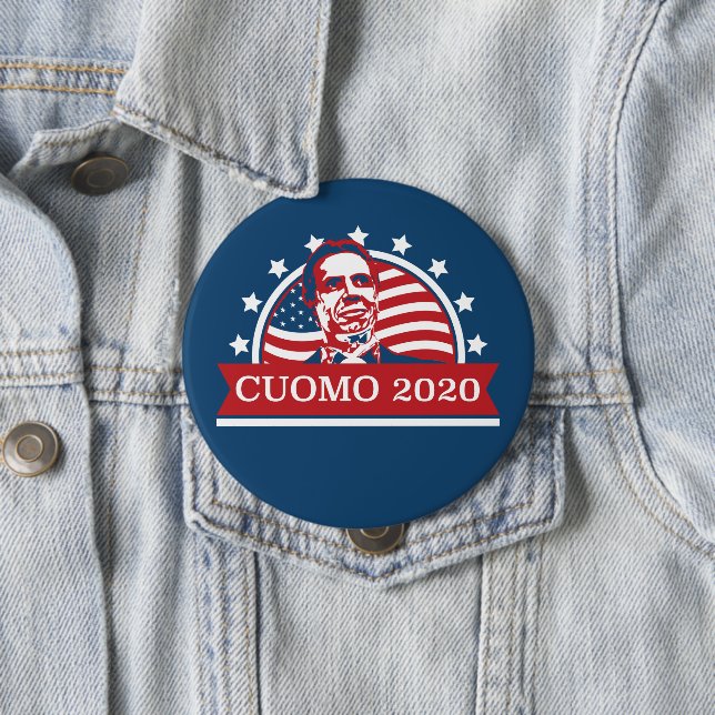 Cuomo 2020 | Vote for President 4 Inch Round Button (In Situ)