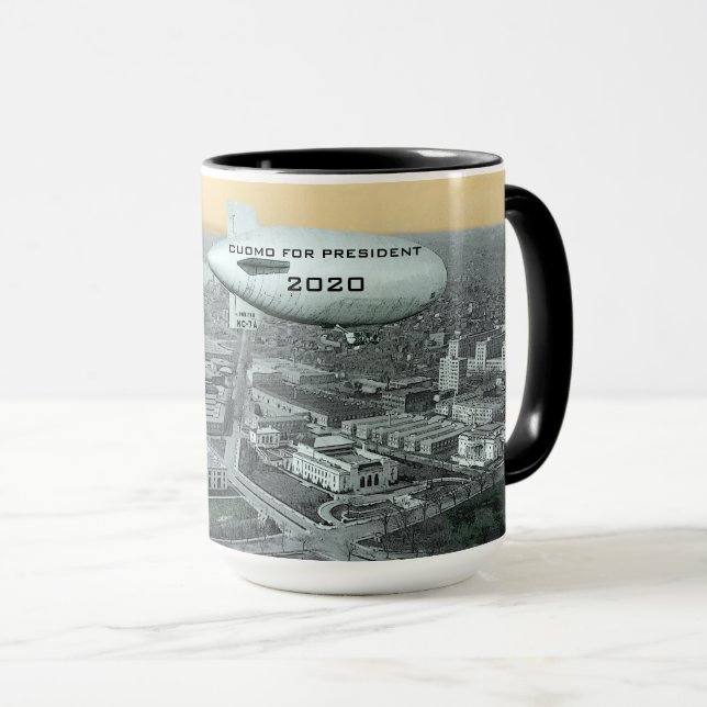 CUOMO FOR PRESIDENT COMIC BLIMP OVER WASHINGTON DC MUG (Front Right)