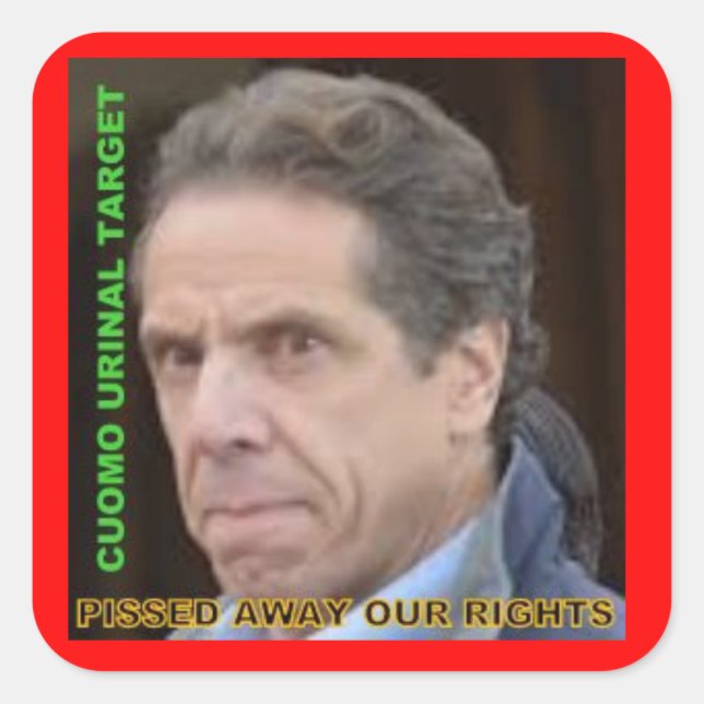 Cuomo Urinal Target - Stickers 3" X 3" (Front)