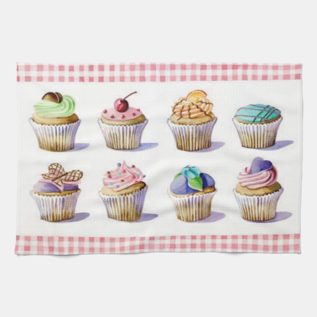 Cup cake kitchen towel (Horizontal)
