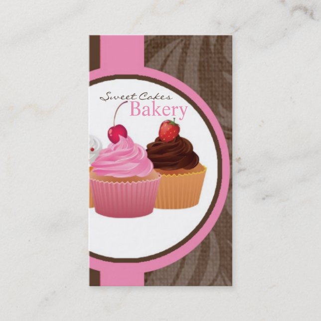 Cup Cakes Bakery Sweet Traitements Carte de visite (Devant)