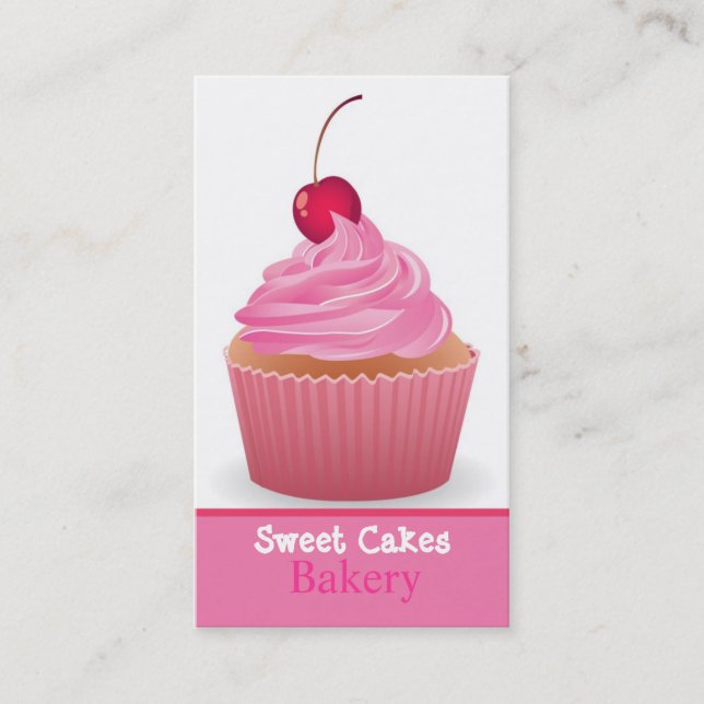 Cup Cakes Bakery Sweet Traitements Carte de visite (Devant)
