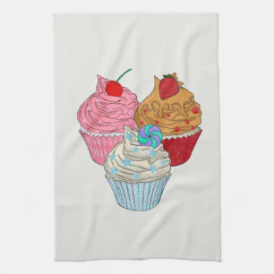 Cup Cakes Kitchen Towel