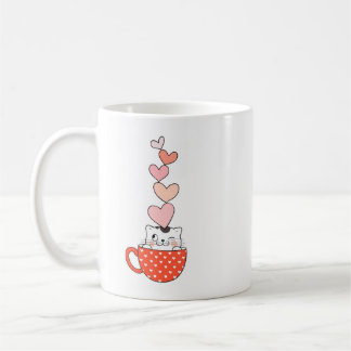 Cup Cat With Hearts