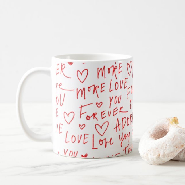 Cup Coffee Mug Valentine's Day (With Donut)