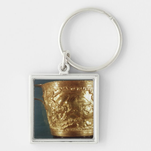 Cup, depicting a charging bull keychain (Front)