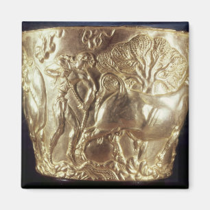 Cup, depicting a domestic bull magnet