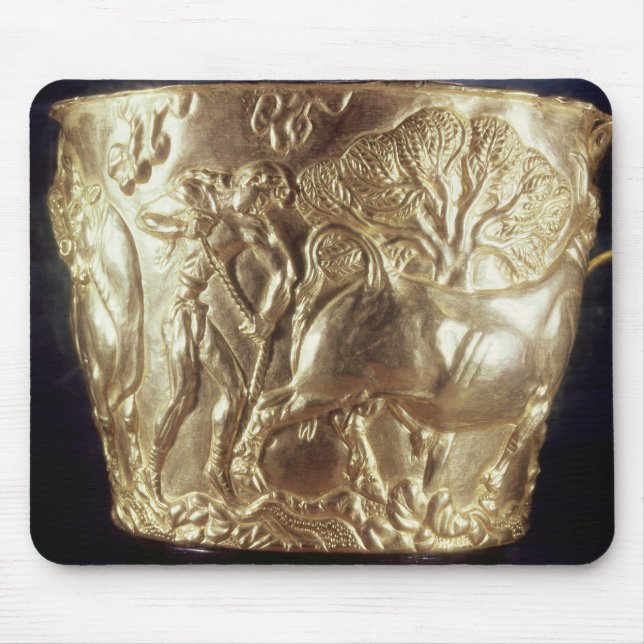 Cup, depicting a domestic bull mouse pad (Front)