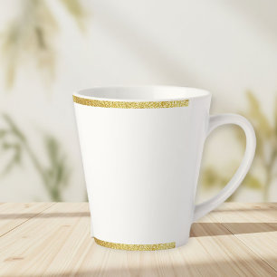 Cup for latte coffee with edges