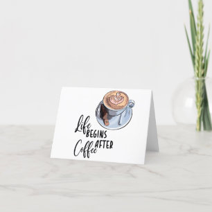 Cup of cappuccino thank you card