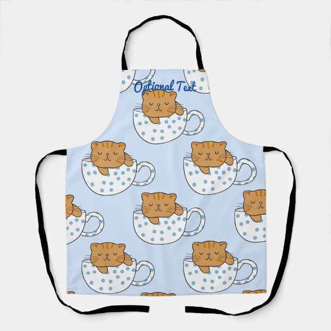 Cup of Cat-feine Kawaii Style Apron (Front)