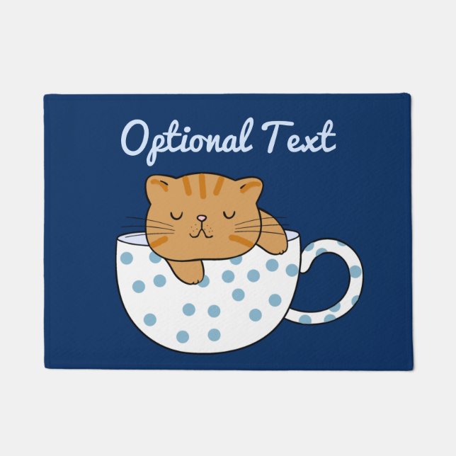 Cup of Cat-feine Kawaii Style  Doormat (Front)