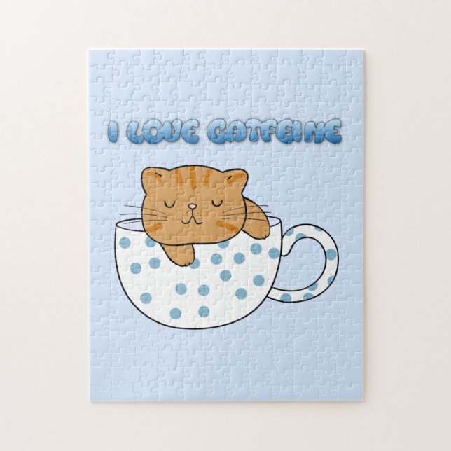 Cup of Cat-feine Kawaii Style  Jigsaw Puzzle (Vertical)