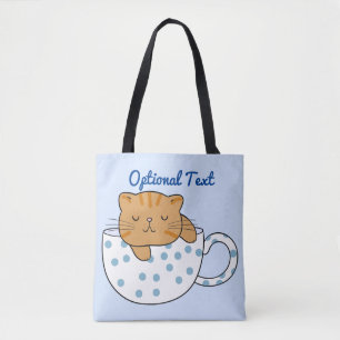Cup of Cat-feine Kawaii Style Tote Bag
