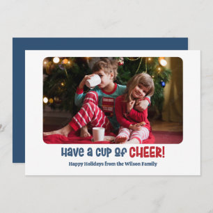 Cup of Cheer Holiday Card- One Photo