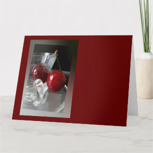 Cup of cherries card