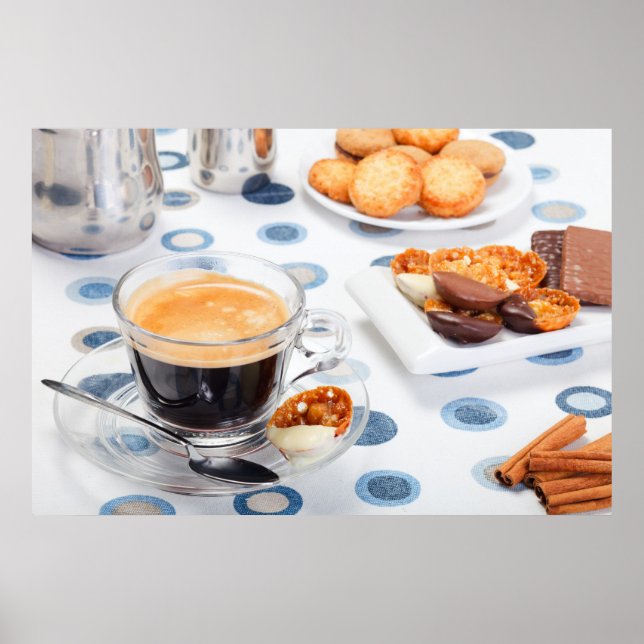 Cup of coffee and a cookie poster (Front)