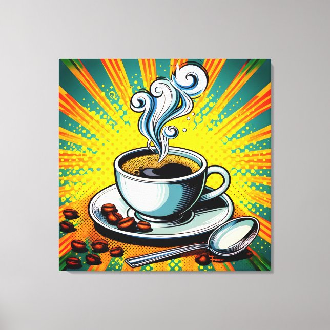 Cup of Coffee Canvas Wall Art (Front)