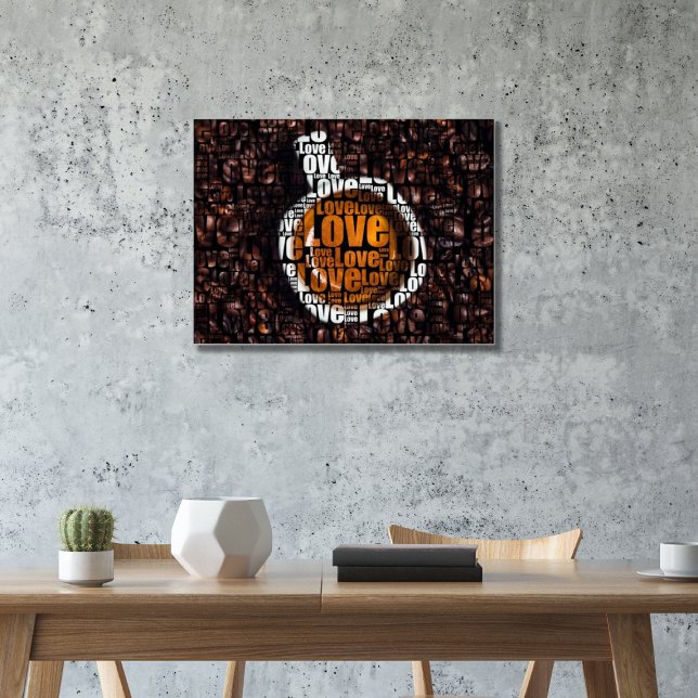 Cup Of Coffee Custom Image Love Typography Poster (Cup Of Coffee Custom Image Love Typography Poster)