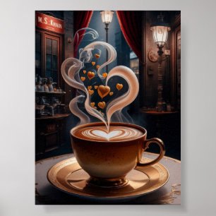 cup of coffee digital download art poster