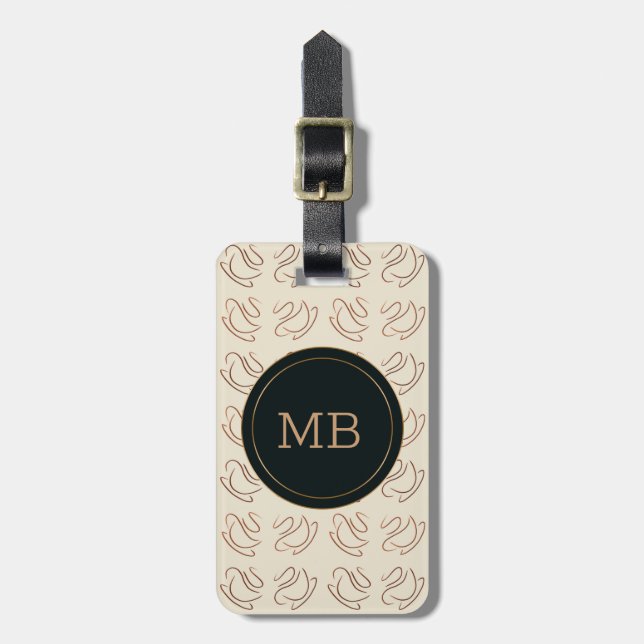 Cup of coffee. Handdrawn Pattern Luggage Tag (Front Vertical)